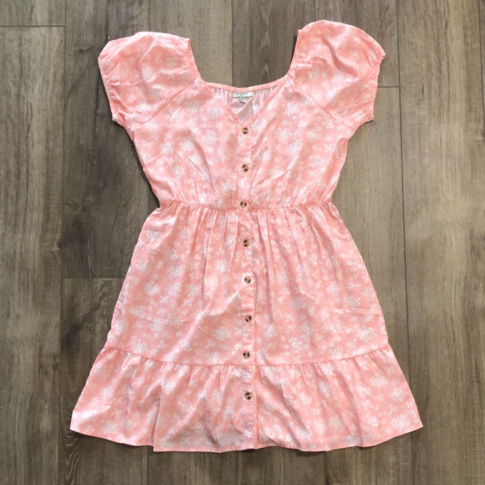 NWOT! - SPEED LIMIT Faux Botton Front Tiered Mini Dress - Made in India